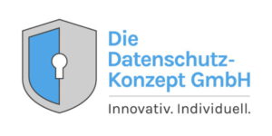 Logo für den Kontakt mir der Datenschutz Konzept GmbH, Mannus weiss. Ein weiß-graues Schild mit einem Schlüsselloch als Symbol für Datenschutz und DSGVO.